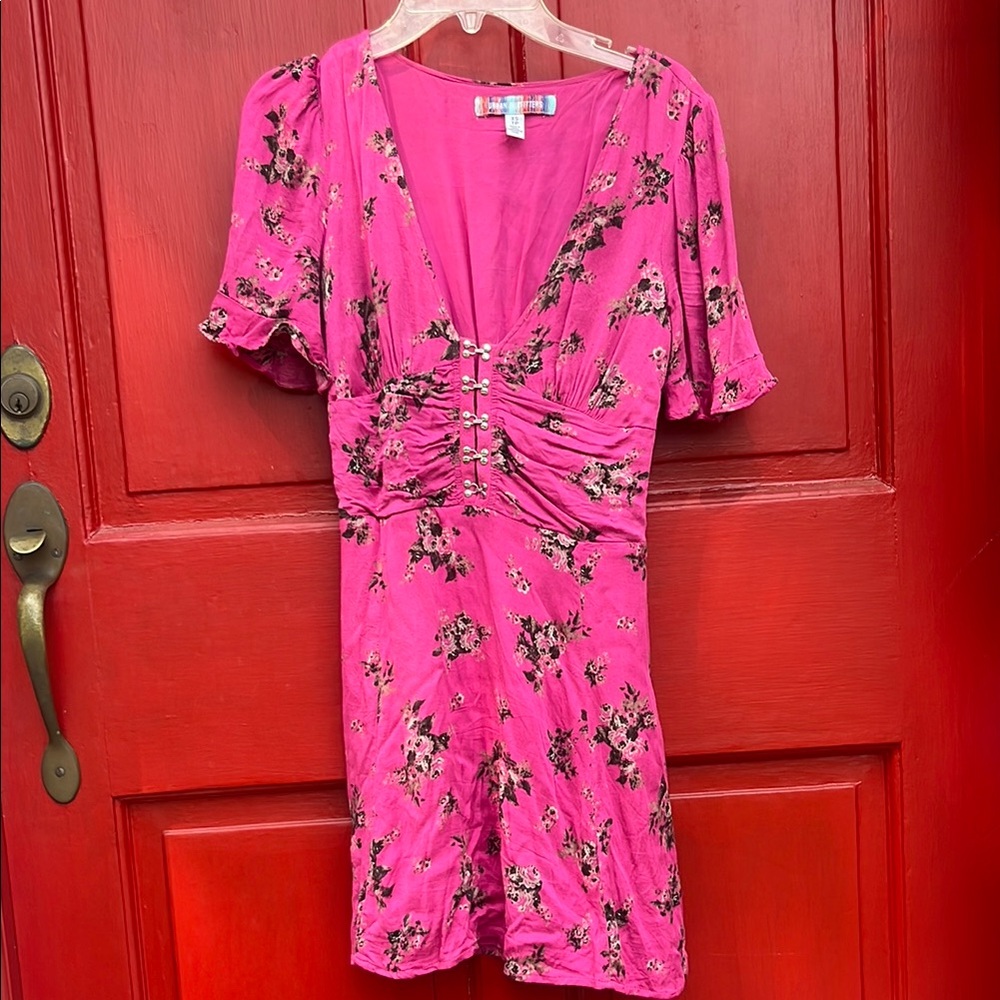 Urban Outfitters Floral Pink Mini Dress
